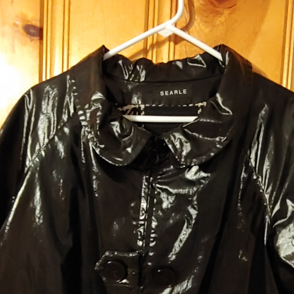 🐧Searle vinyl coat with bell sleeves - vintage